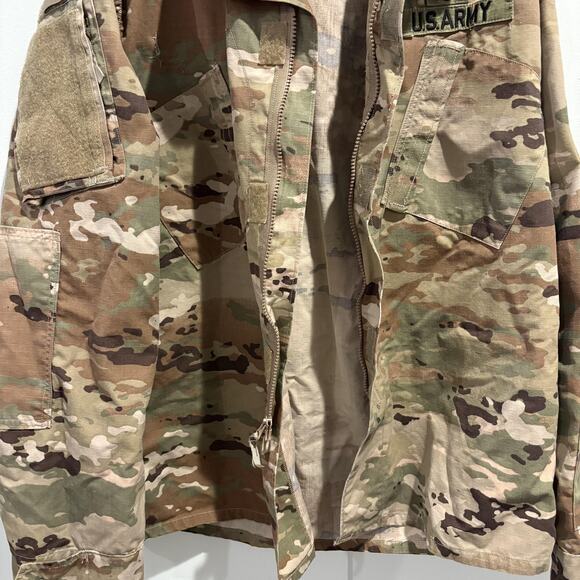 US Army Combat Uniform Jacket Mens Large Long Multicam Camo Tactical Coat 8415-0 - Picture 9 of 14
